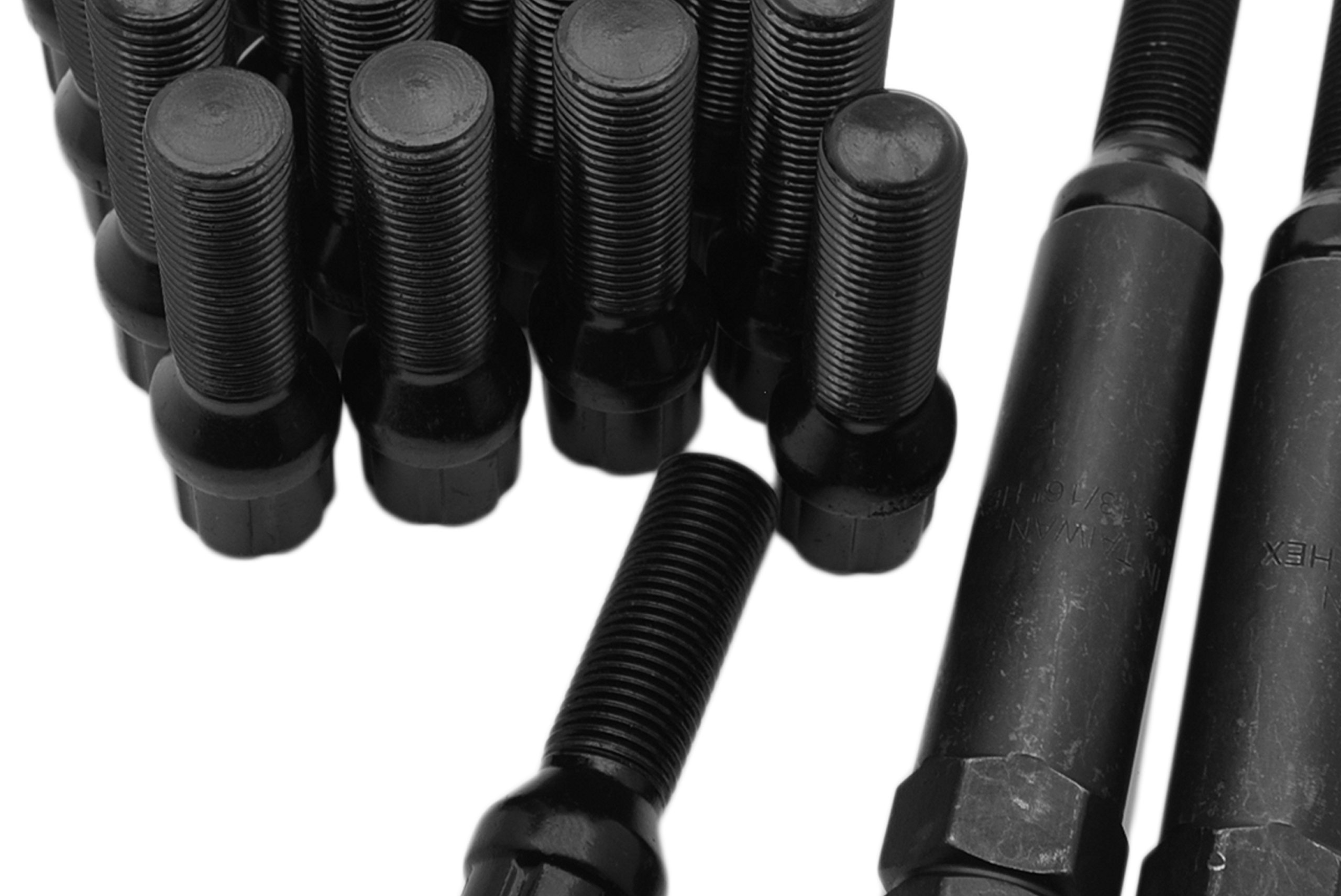 Buy 20 Pc Black 14x1.5B Spline Tuner Conical Lug Bolts for Aftermarket