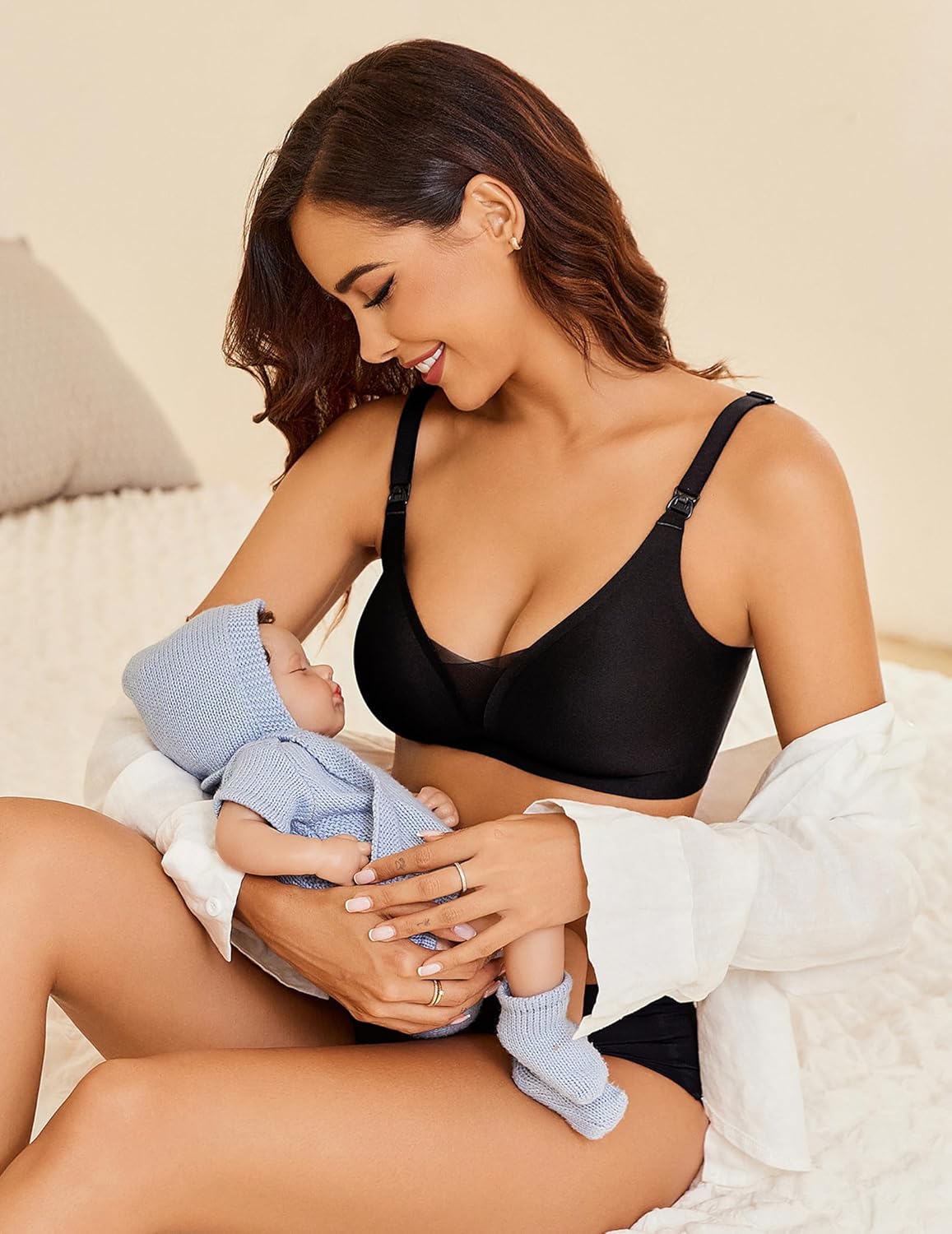 Avidlove Nursing Bras for Breastfeeding Seamless Ultra Comfort Pregnancy Maternity Wireless Bralette - Image 5