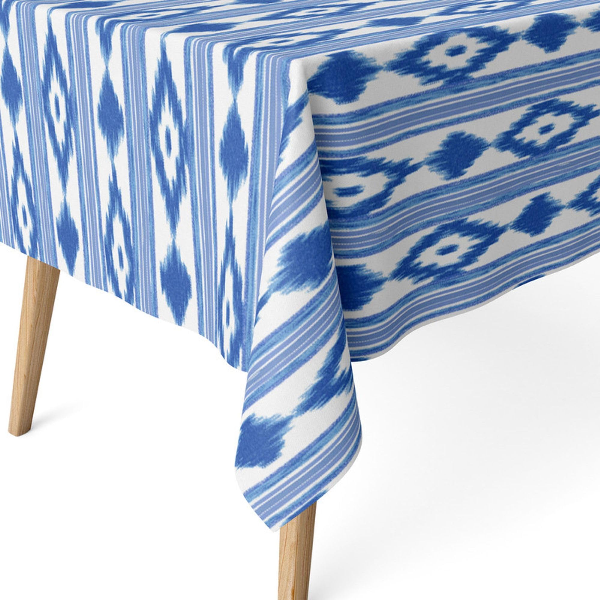 ECOMMERC3 | Stain Resistant Tablecloth for Rectangular Table Size 180 x 140 cm - Stain Resistant Extra Soft and Waterproof Tablecloth Blue