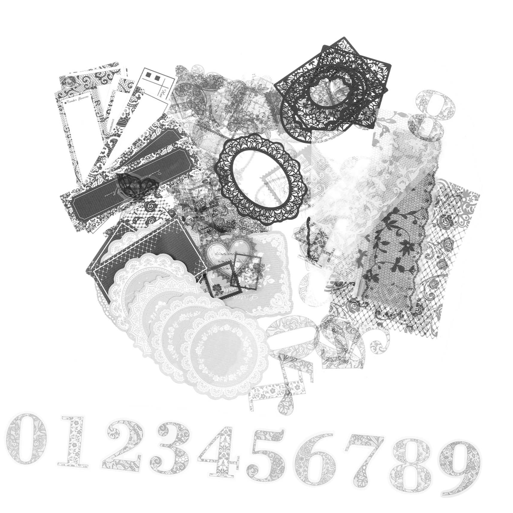 Housoutil 3 Set Adesivi Decorativi Per Scrapbook E Diario Decorazione Carta Per Album Fotografici E Progetti Fai Da Te Materiale E Stampa Hd 100 Pezzi * 3