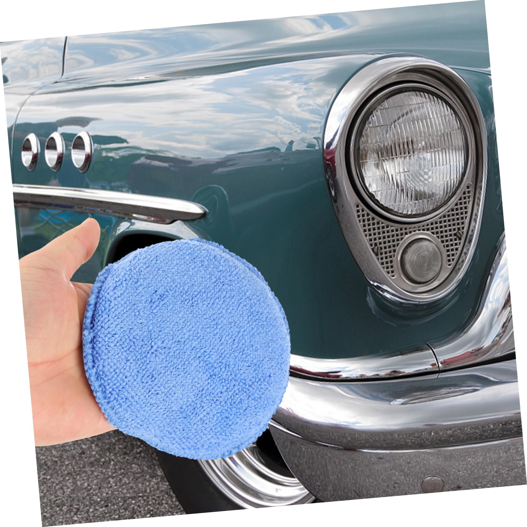 Cabilock 5 Series Paño De Esponja para Coche Auto Esponjas para La Limpieza Esponja De Limpieza De Coche Beto Almohadillas Aplicadoras para Detalles Almohadilla De Cera Manual 10 Piezas X 5