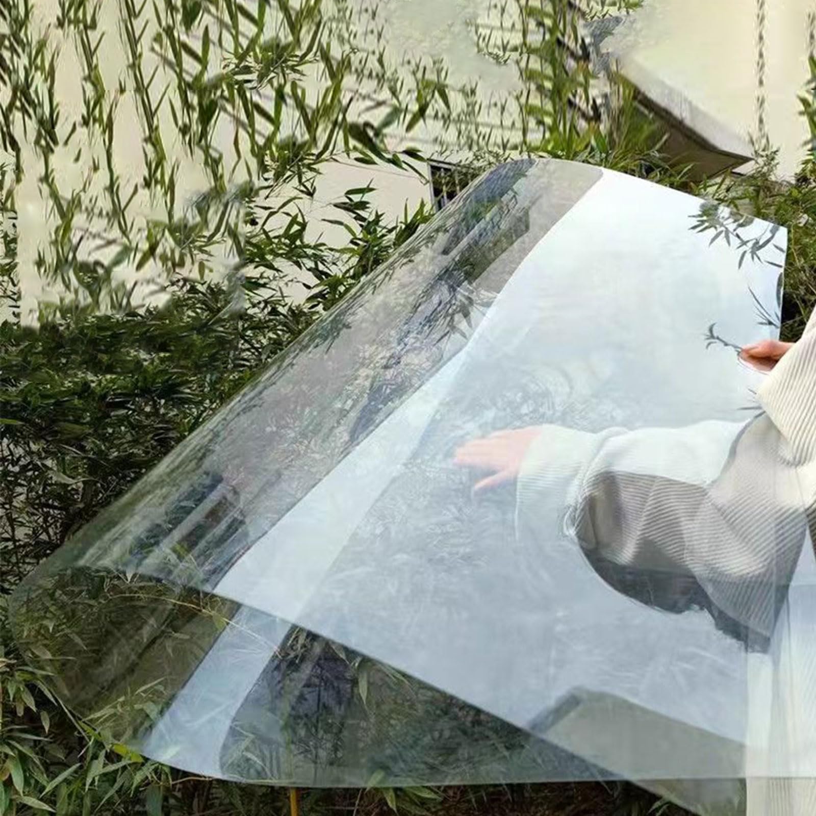 Polycarbonate Roofing Sheet,Clear awning Covers,Clear Acrylic Plastic Sheet,Easy to Bend Roofing Cladding Panels Canopy Outdoor Awning Shelter,UV Protected,for Patio Greenhouse Sun Room