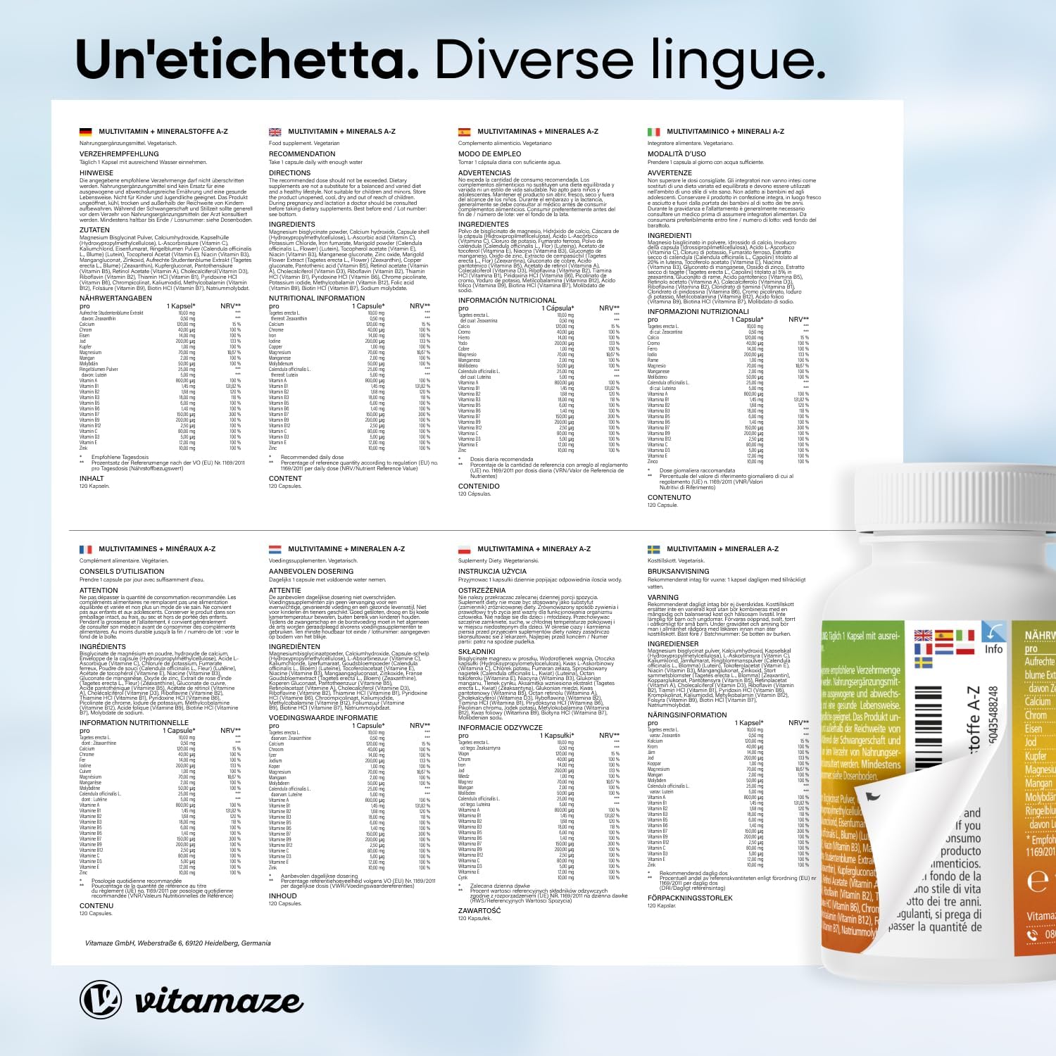 Vitamaze® High Dosage Multivitamin Capsules, 23 Effective 9 -