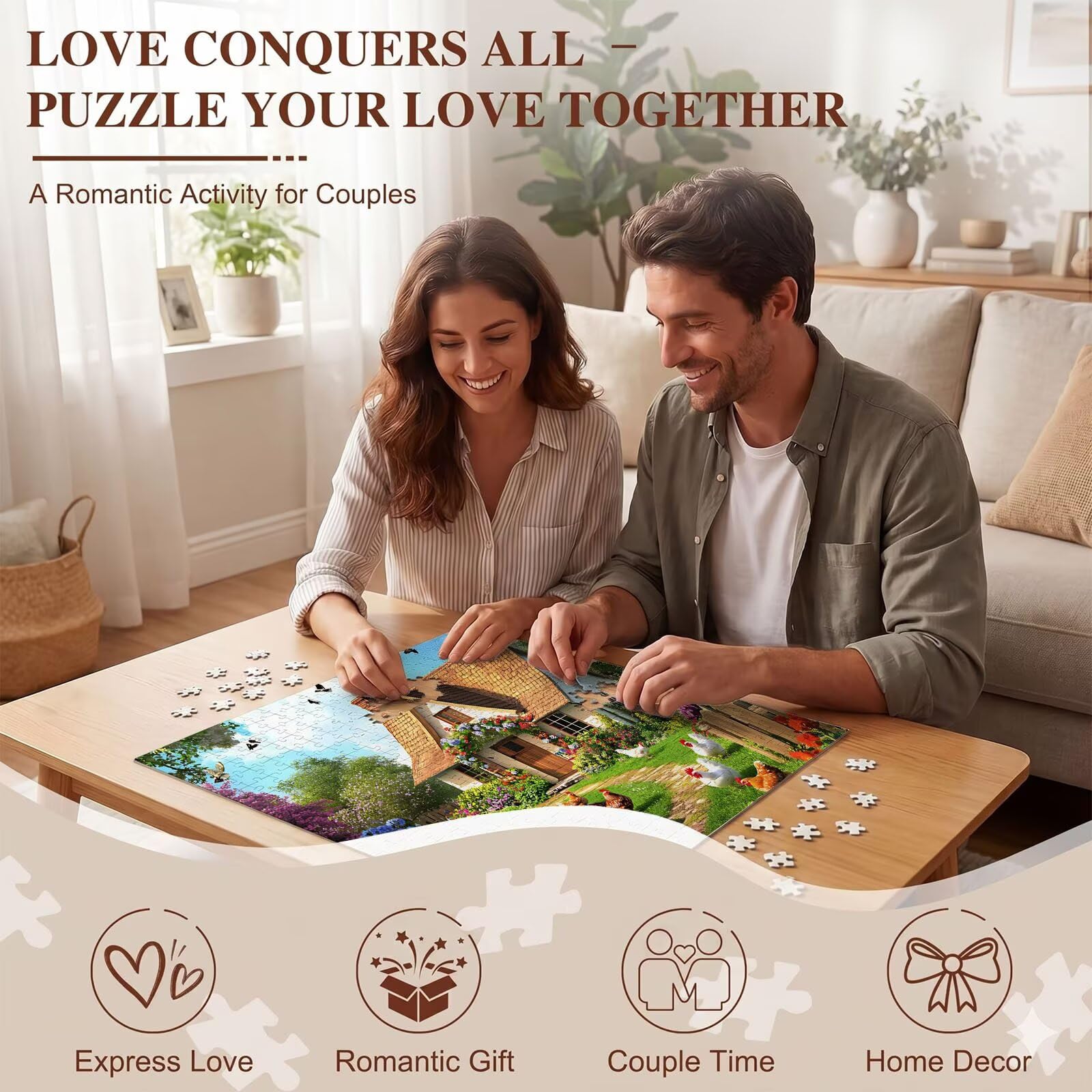 casa colonica cabina Puzzle 2000 Pezzi per Adulti, Puzzle in Legno - Collezione Classica con Poster Incluso - Sfida di Concentrazione e Passatempo Antistress, Gioco per Famiglia, 99 x 70 cm f0-811