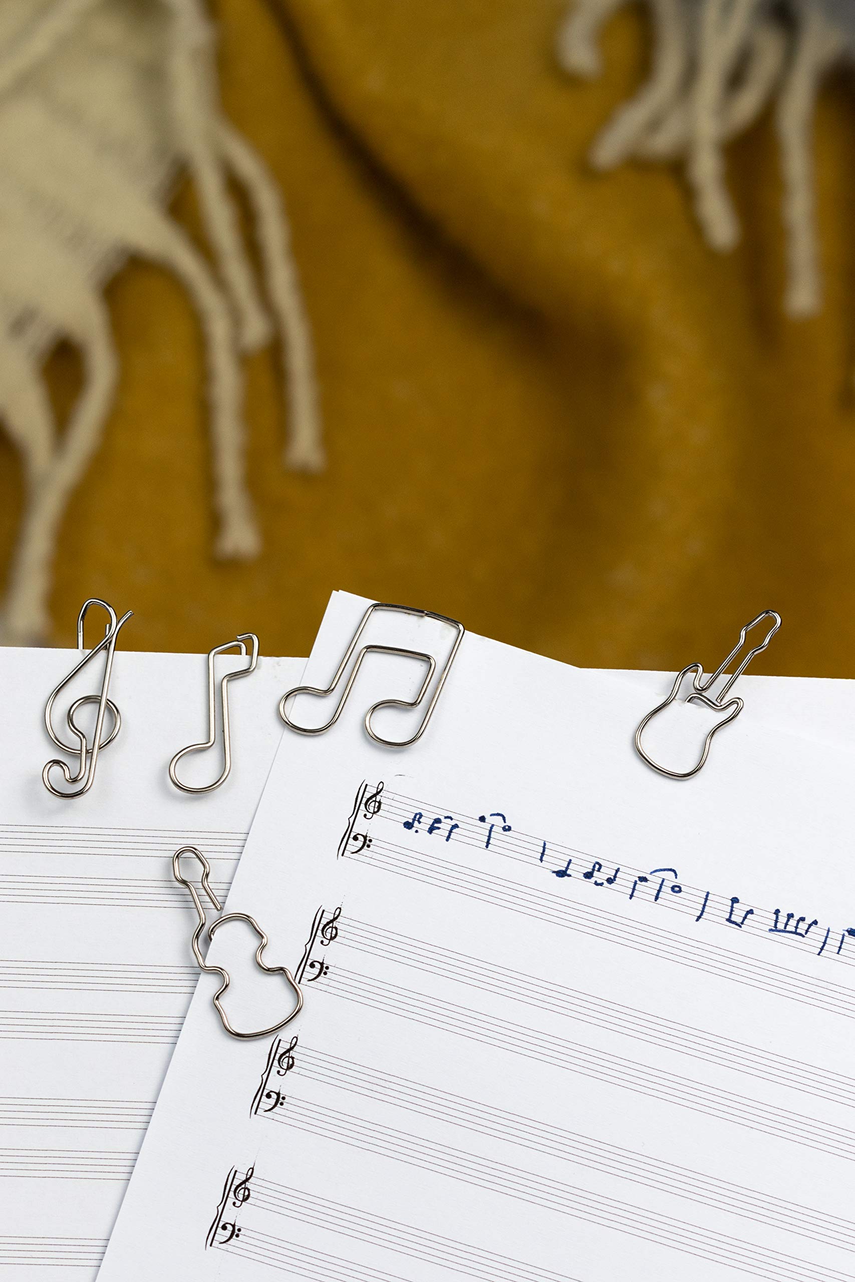 Graffette Musicali Decorative - Set Da 10 Con Motivi Note E Strumenti | Per Ufficio, Scuola O Come Segnalibro - Foto 4