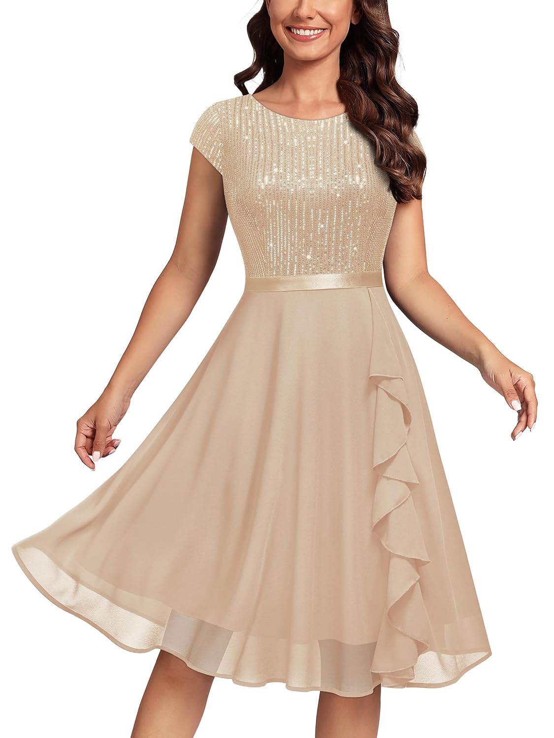 MISSMAY Women's Vintage Floral Lace Half Sleeve Boat Neck Formal Swing Dress - Review, Price and Buying Guide