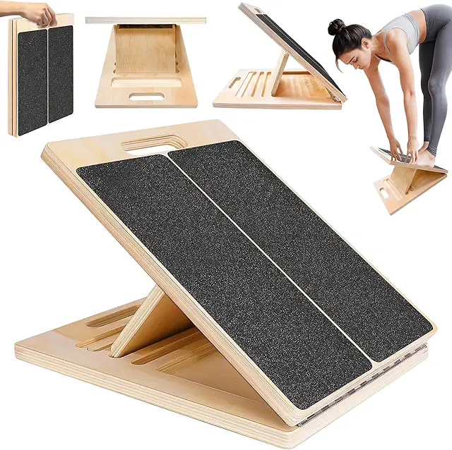 VEEKAY Holz Balance Board - 360° Wobble Board für Yoga & Physiotherapie