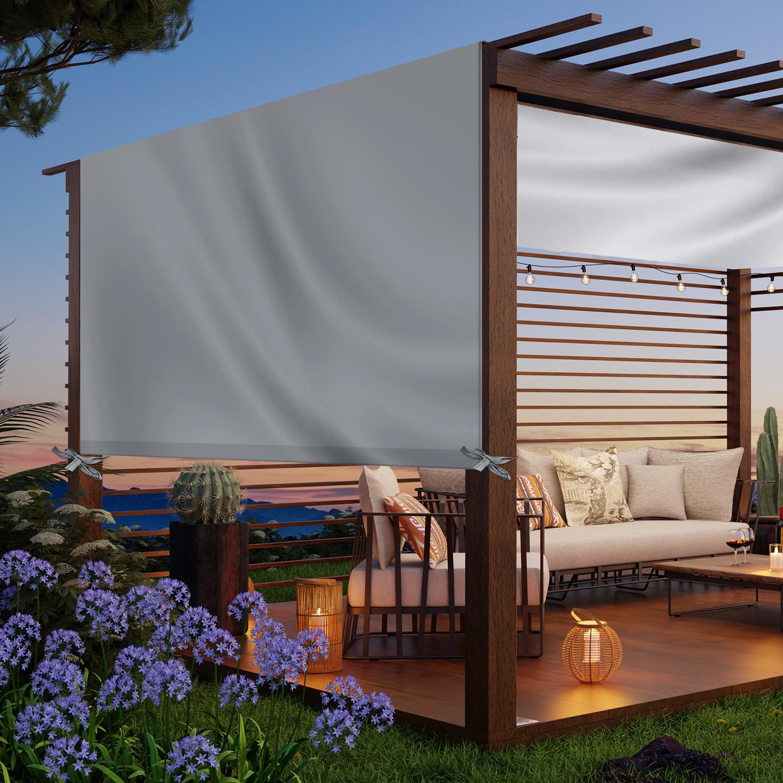 Wowangce Universal Pergola Replacement Canopy Outdoor Canopy Shade Cover Waterproof Shade Top Cover for Outdoor Patio Porch Backyard(14 x 10 ft,Gray)