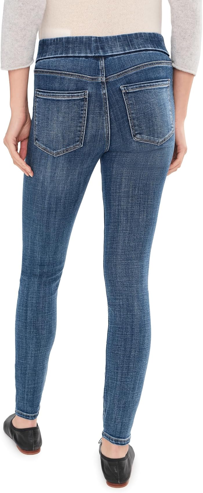 Женские джинсы Liverpool Los Angeles Sienna Mid-Rise Pull-On Skinny, цвет: Синий — фото 4