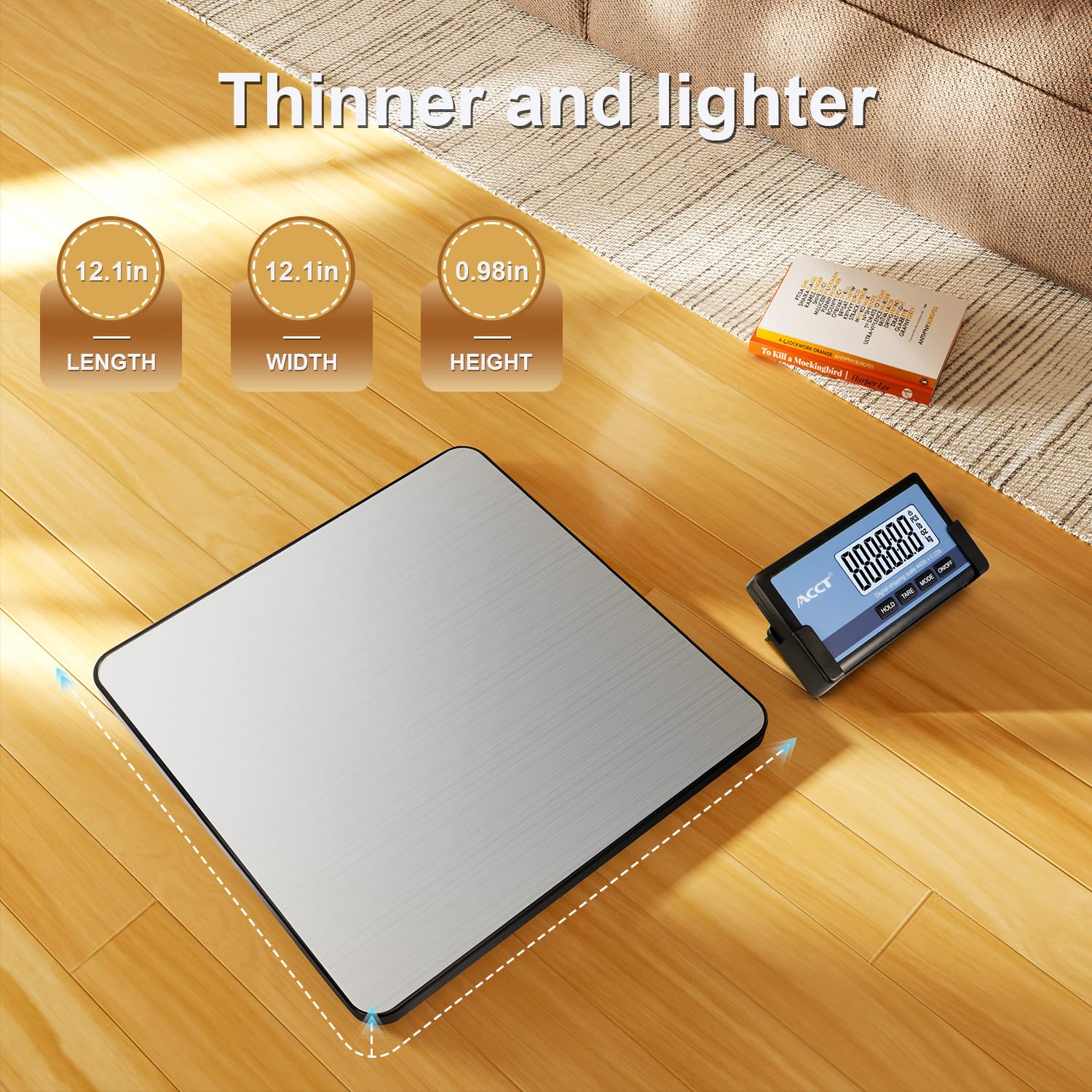Wireless Postal Scale - 440lb Capacity - Balanza digital para envíos con función de retención, 10g de alta precisión, ideal para almacén/embalaje/oficina/equipaje, balanza de alta resistencia