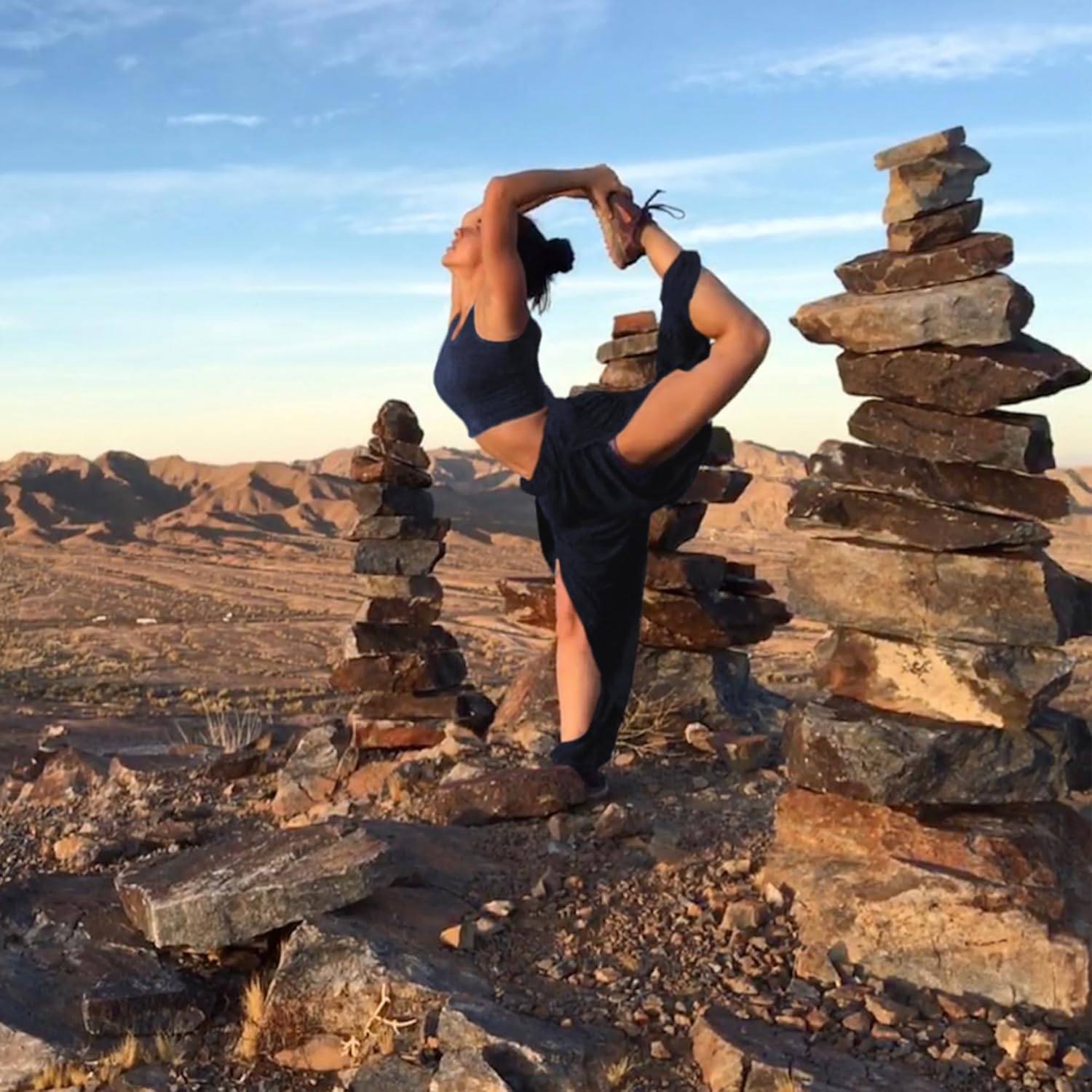 Harem Pants for Women Double High Slit Leg Flowy Yoga Pant Pilates Dance Hippie Wrap Beach Cover-Up Pants - Image 6