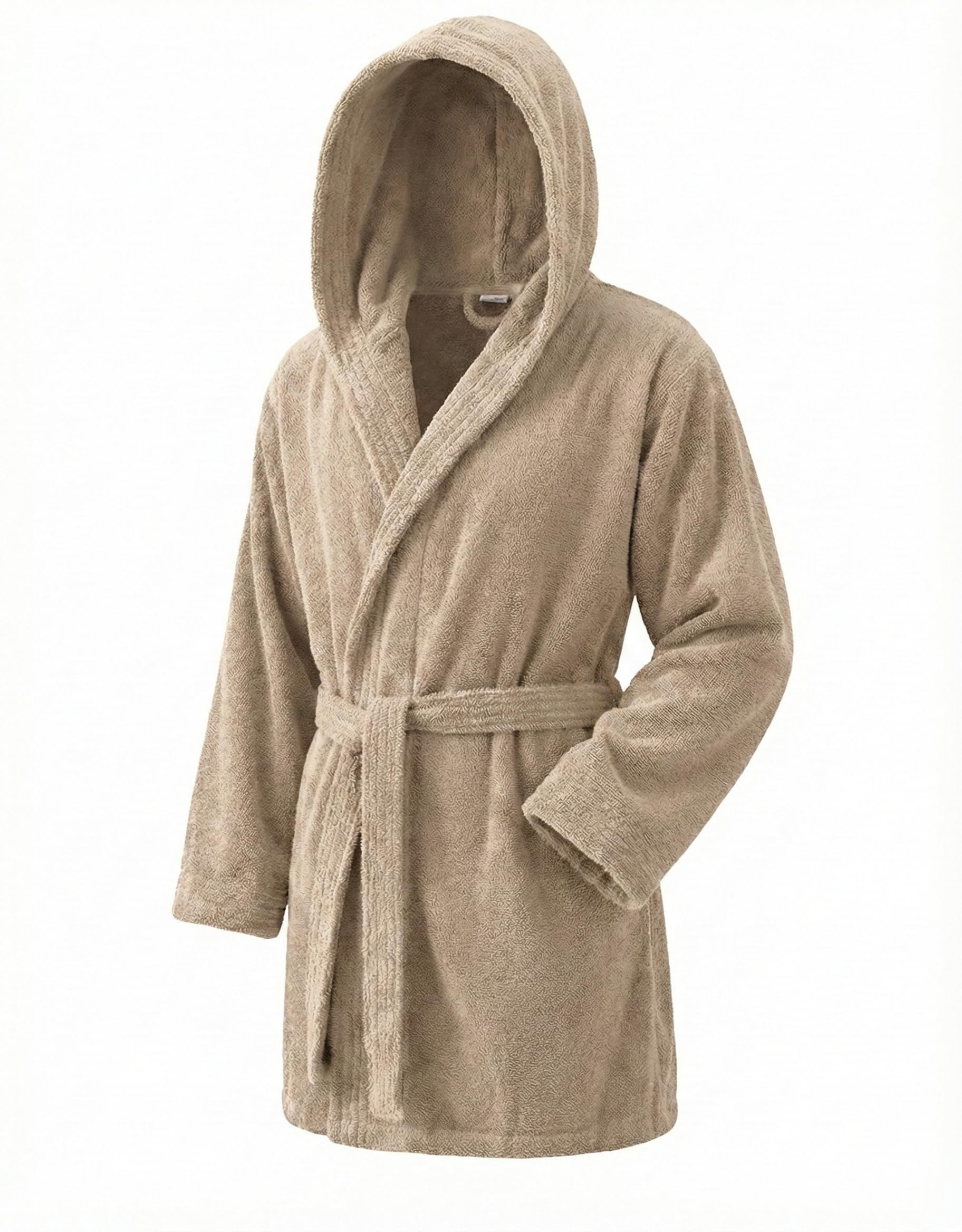 Top Towels Unisex Bathrobe with Hood 100% Cotton 500 g/m2 Terry Bathrobe