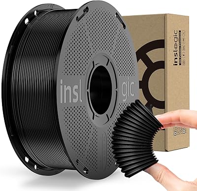 25 - Inslogic Pre-Dried TPU Filament 1.75mm, Ultra-Flexible TPU 95A 3D Printer Filament Black, Durable & Wear-Resistant, 1kg Detachable Spool (2....