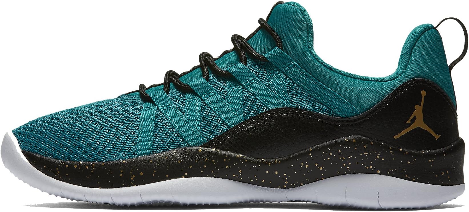 JORDAN DECA FLY GG girls fashion-sneakers 844371-300_8Y - RIO TEAL/METALLIC GOLD-BLACK-WHITE