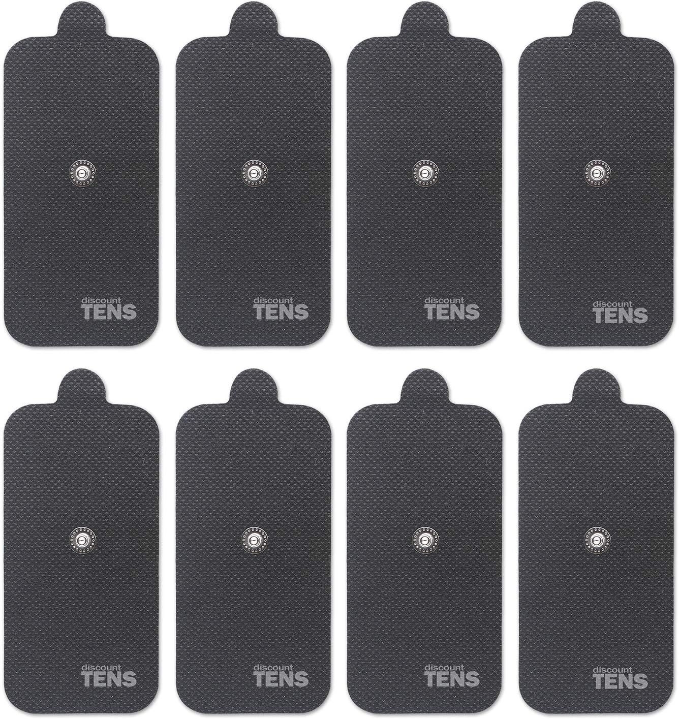 Compex Easy Snap Compatible Electrodes, 8 Premium 2"x4" Replacement Pads for Compex TENS/EMS Units Edge, Sport, Elite – Durable, Reusable & Self-Adhesive