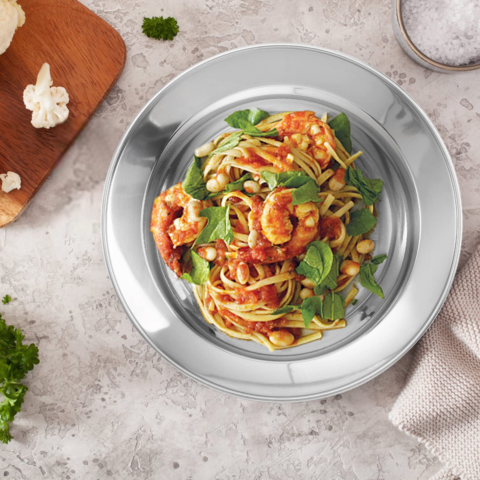 UHAPEER 58Pcs Camping Dinner Set For 5 People, Unbreakable Tableware Picnic Dinner Set, Lightweight Plastic Plates Bowls Cups Set, Camping Plate And Cutlery Set For Picnic, BBQ, Party, Campervan