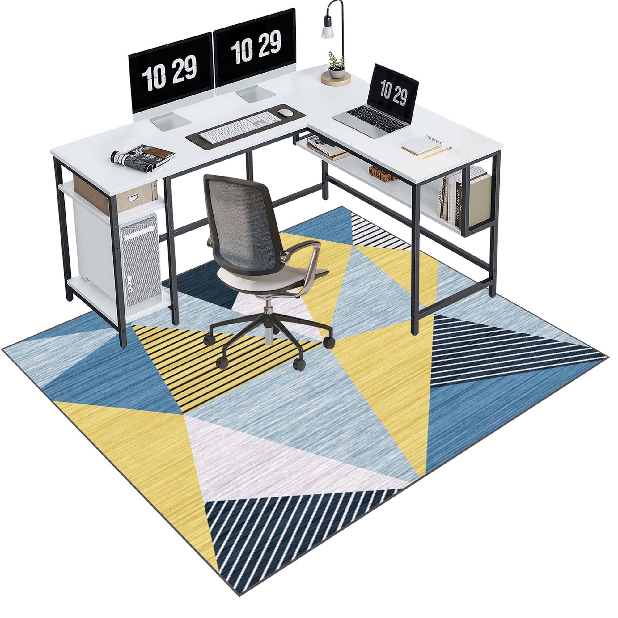 EYKWKB 150 x 180 cm Heavy Duty Office Chair Mat for Hard Floors | Floor Protector for Rolling Chair | Desk Protector Mat | Floor Protection Mat | Gaming Chair Mat for Carpet Floors