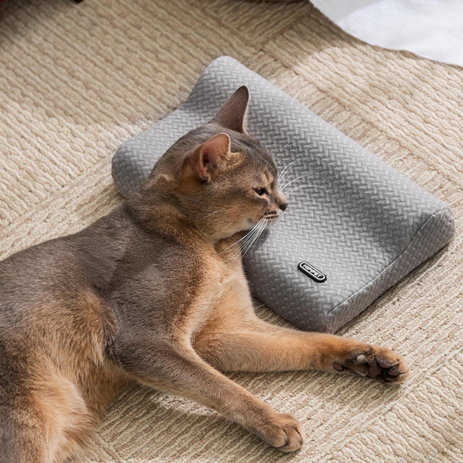 Small Dog Pillow for Neck, Washbale Dog Pillow for Bed, Cooling Calming Pet Supplies for Kitten & Puppy, Headrest for Large Dogs, Easy to Carry, Soft Headrest Bolster for Sleeping Improve