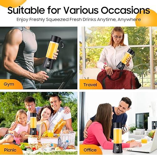 Miniatura 3 de Cordless Portable Personal Size Blender - 2025 Upgraded New Blender for Shakes and Smoothies with 13 Oz BAP Free Juice Cup, USB Rechargeable Freshly
