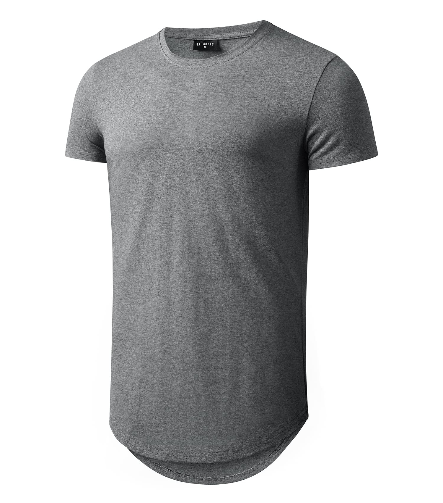 LETAOTAO Camicie lunghe da uomo hip hop camicie longline tie dye camicie hipster palestra t-shirt smerlato tee (normale, grande e alta)