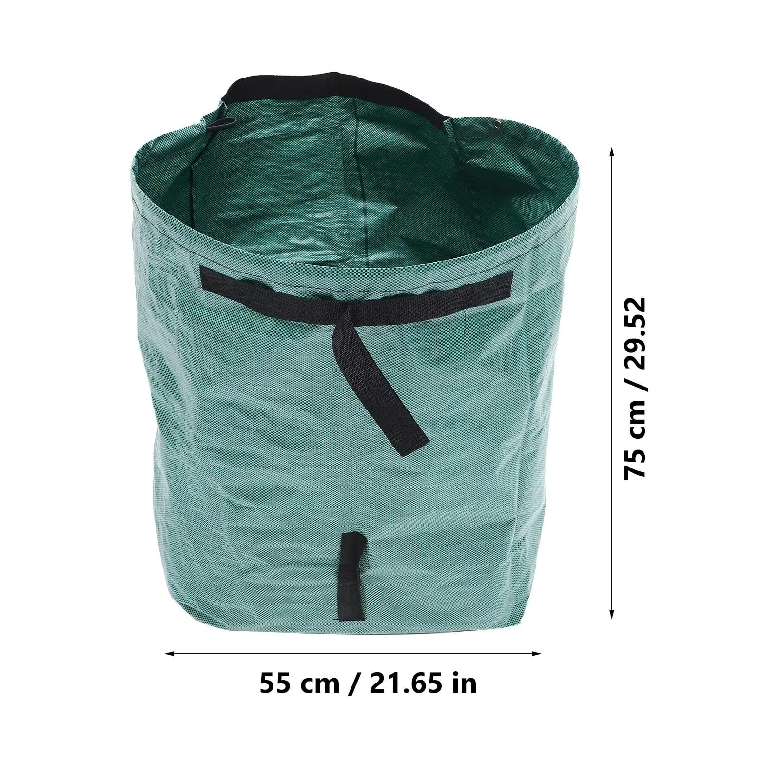 Sacos Para Escombros Bolsa de hojas caídas de alta resistencia, cubo de basura portátil for jardín, organizador for almacenamiento de residuos de jardín, reutilizable con mango cómodo