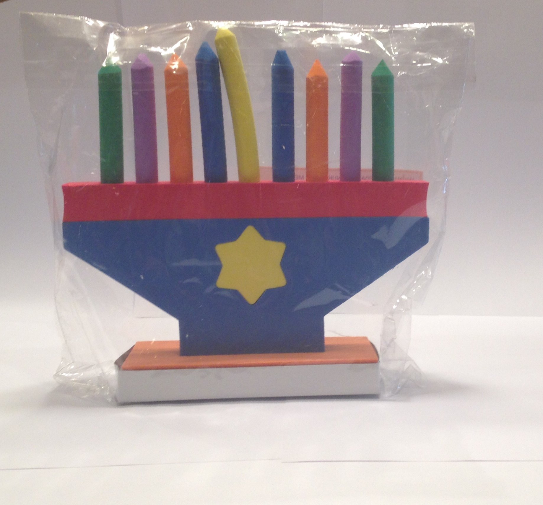 Israel Giftware Designs Eva Foam Chanukah Toy Menorah with Removable Foam Candles and Star