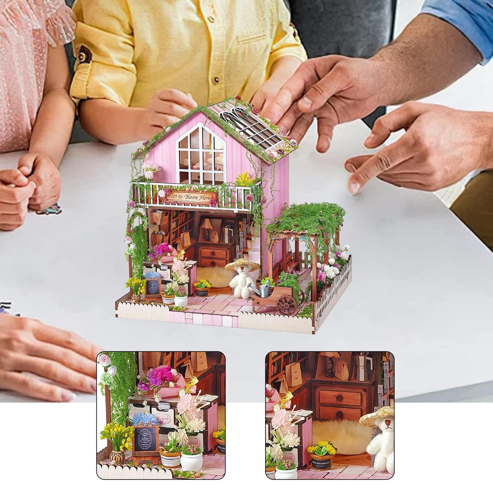Kit in Miniatura Fai da Te per Casa delle Bambole, con Mobili, Hobby Fai da Te, Lavori in Legno, Giocattoli, Decorazione da Scrivania, Mini