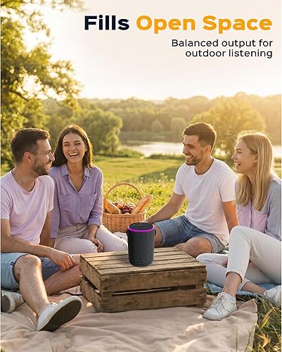 Miniatura 4 de TREBLAB HD-Energy-Pro - Altavoces inalámbricos para exteriores con Bluetooth – Audio inmersivo de 40W, IPX6 impermeable, batería de 18H, luz RGB,
