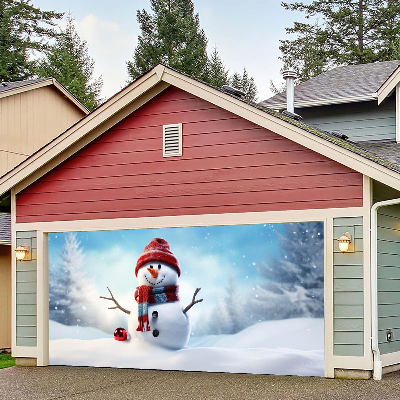 Garagedeur kerstversiering, kerstgaragedeur banner, grote kerst Garagedeur kerstversiering, kerstgaragedeur banner, grote kerst