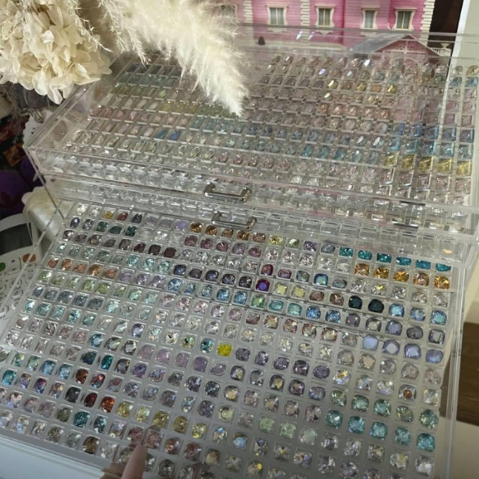 Ronyme Caja Organizadora Acrilico para Almacenar con Cajones Apilables y Acuada para Escritorio Tocador y Regalo,