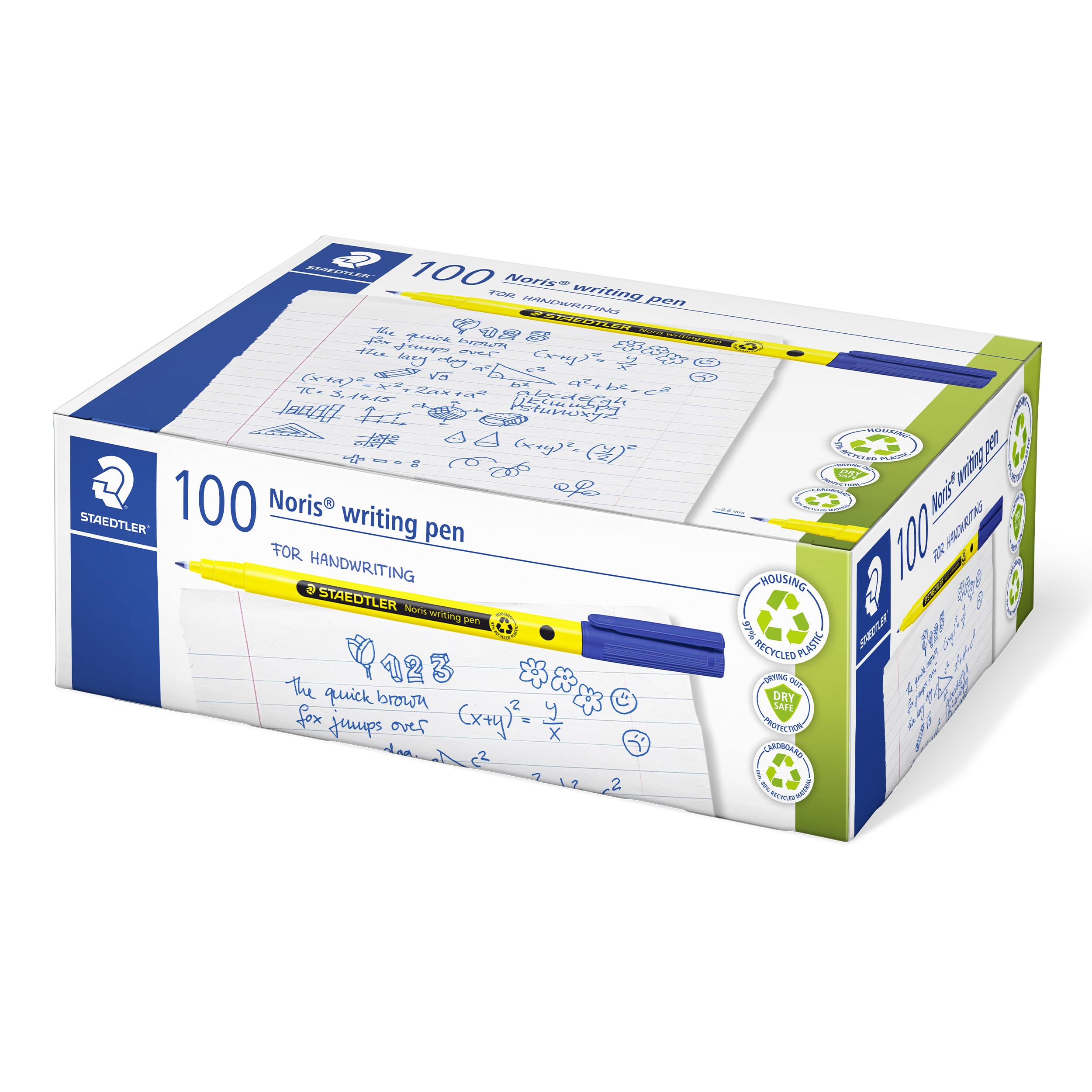 STAEDTLER Noris 307 Fineliner – Blau, 100 Stück, 0,6 mm