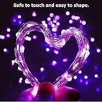 Vista 13 de RUICHEN Guirnalda de luces USB de 66 pies, 200 luces LED con interruptor de encendido/apagado (blanco frío, paquete de 2)