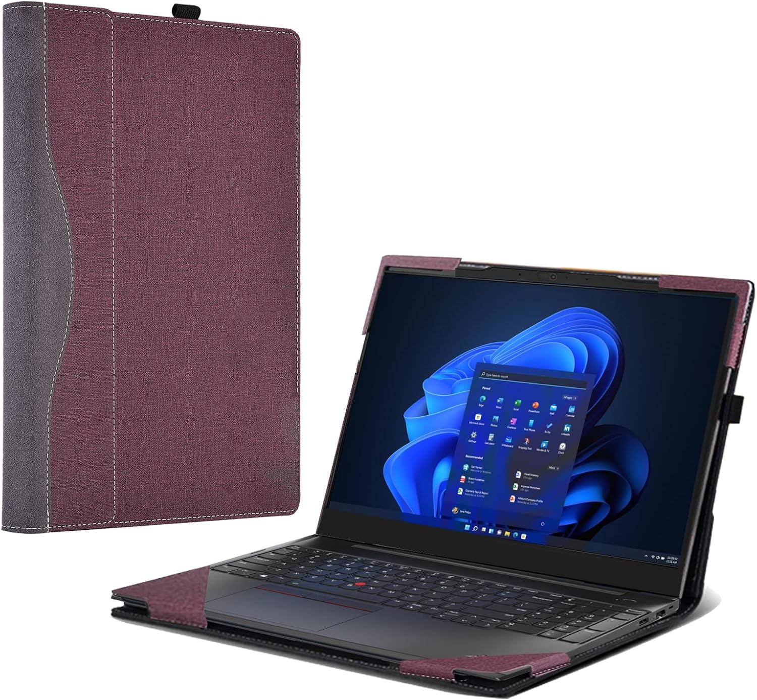 Laptop Cover for Lenovo ThinkPad E16 Gen 2/1 Intel AMD 16" All-Inclusive Laptop Notebook Sleeve Detachable Shell (Wine red)
