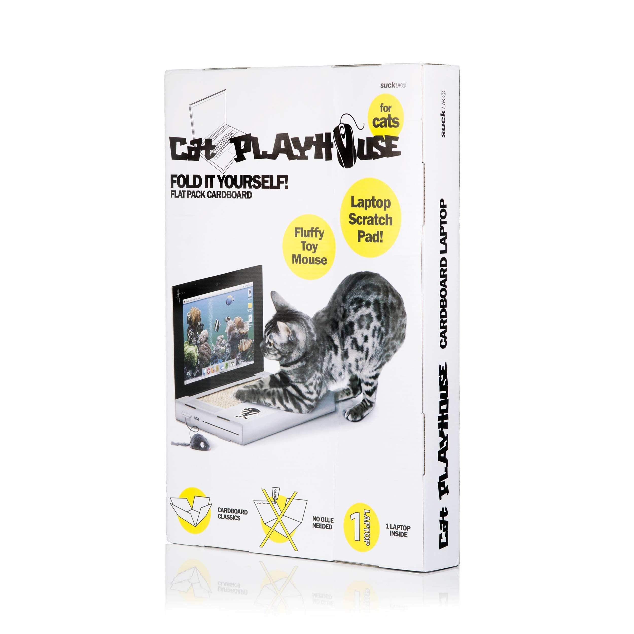 Suck UK Cat Scratch Laptop Send Your Cat to Work Interactive Cat Toys Alternative Cat