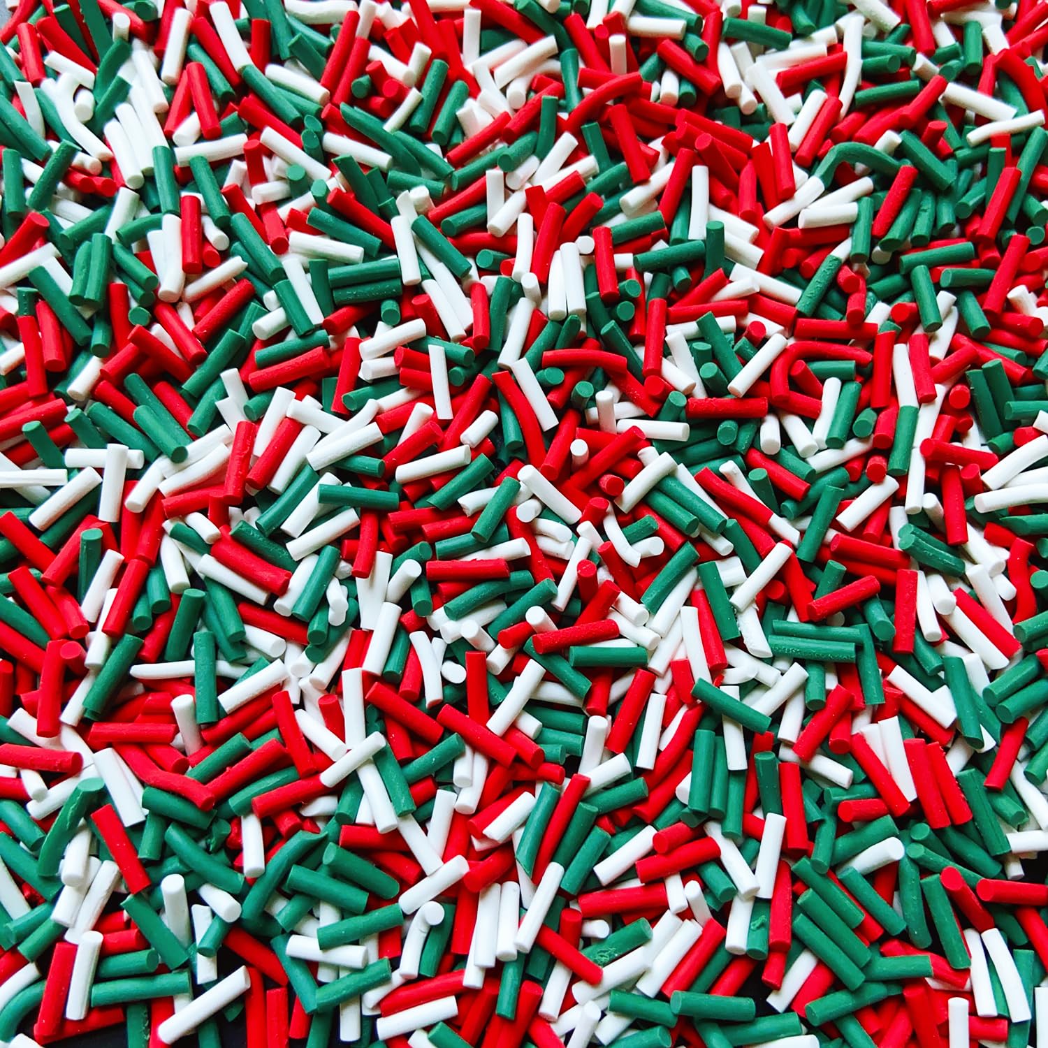 EHOPE 100G Fake Sprinkles Polymer Sprinkles Faux Sprinkles Resin Sprinkles Clay Sprinkles For Resin Fake Candy Sprinkles for Nail Art DIY Crafts Cake Phone Case (100G Long Christmas)