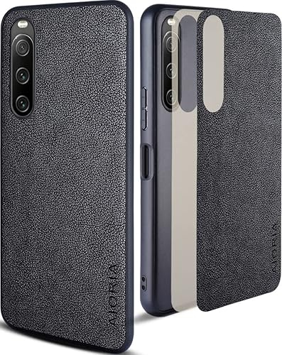 AIORIA Funda de cuero premium para Sony Xperia 10 V, diseño retro para Sony Xperia 10 V 5G (café)