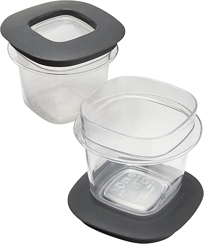 Miniatura 3 de Rubbermaid Premier Easy Find Tapas Recipientes de almacenamiento de alimentos, 0.5 tazas, color gris, 2 unidades