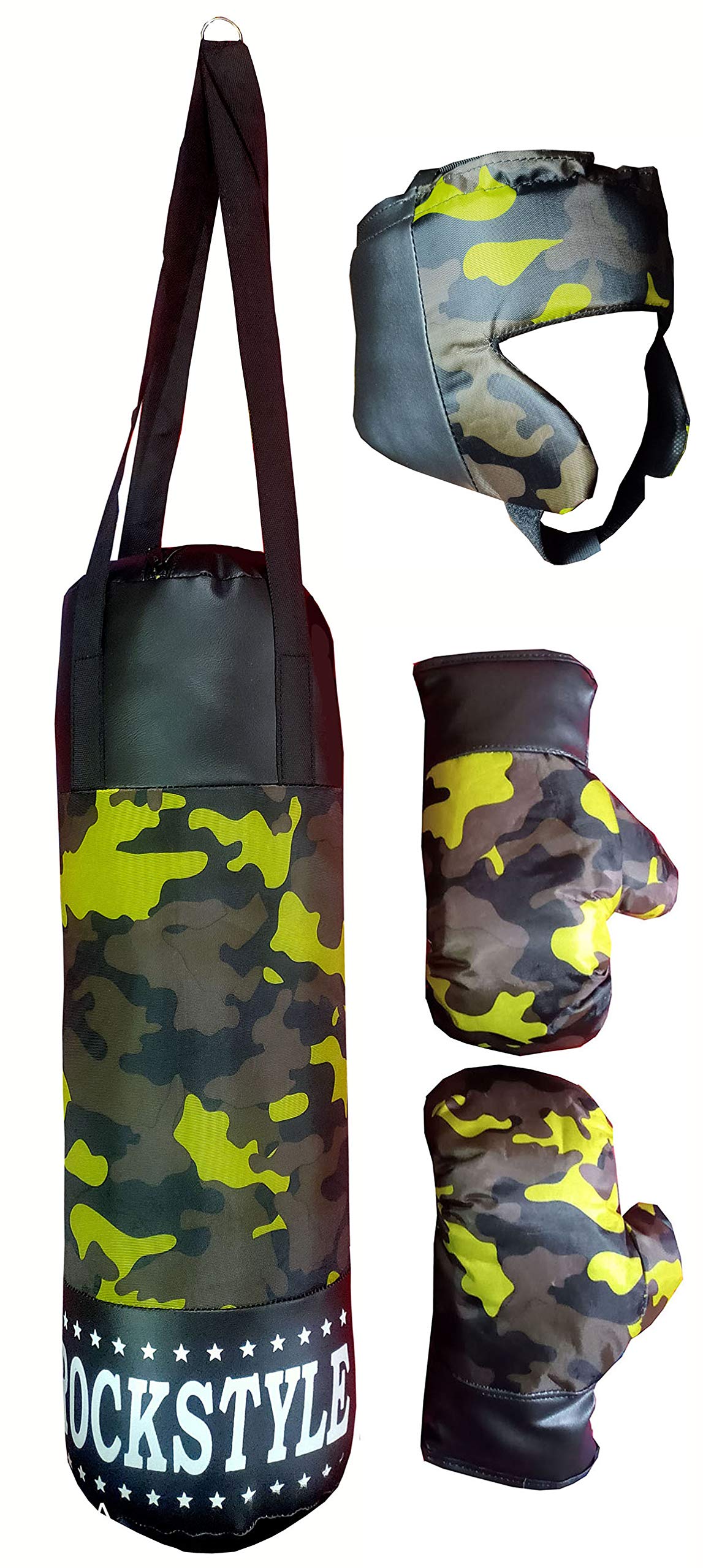 Rockstyle Punching Bag, Pair of Gloves and Head-Guard Junior Boxing Kit for Kids (Green and Black, 3-8 Yrs) (B08JPPQYHK) Amazon Price History, Amazon Price Tracker