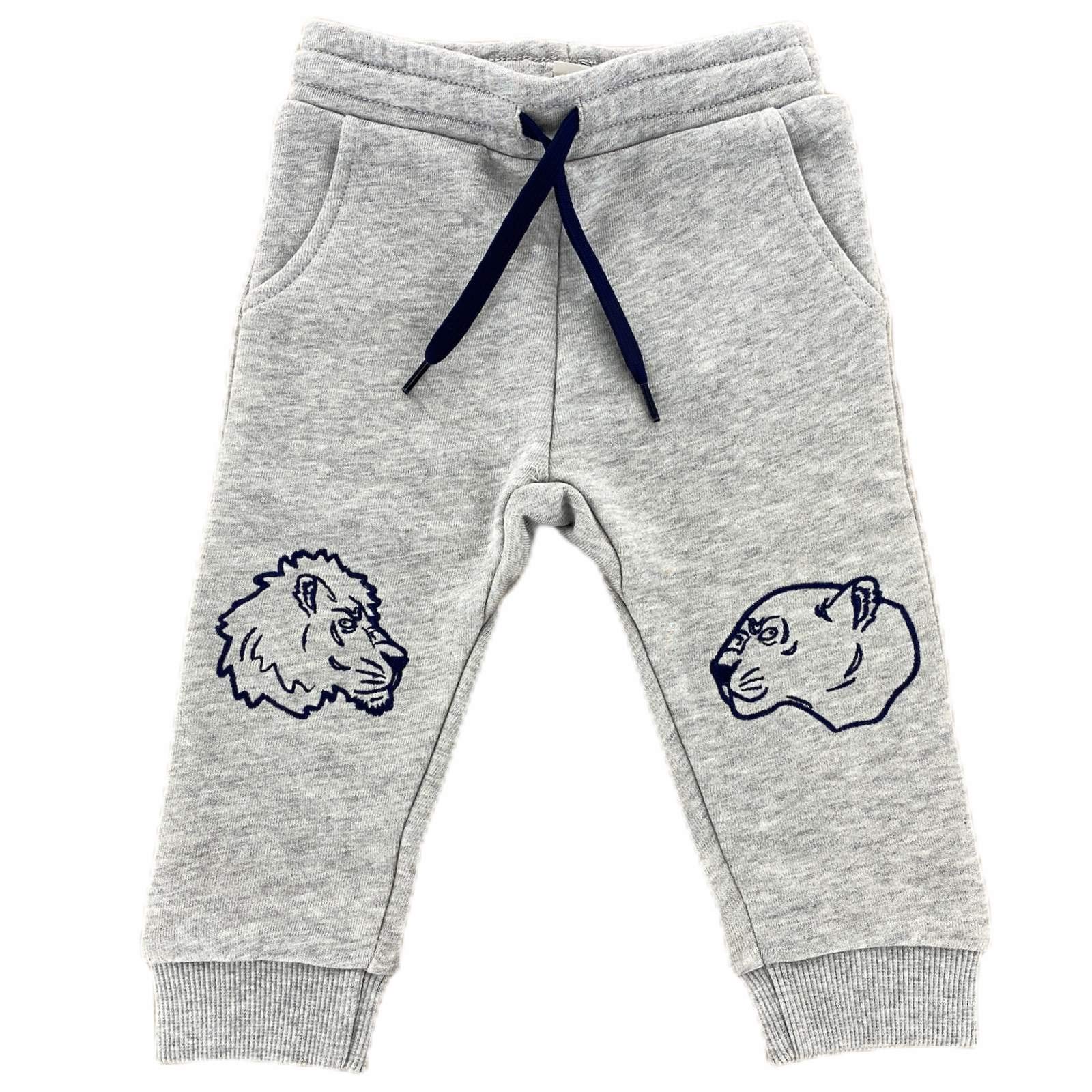 Jogging Kenzo Kids luxe en pur coton molletonné doux couleur gris - 5