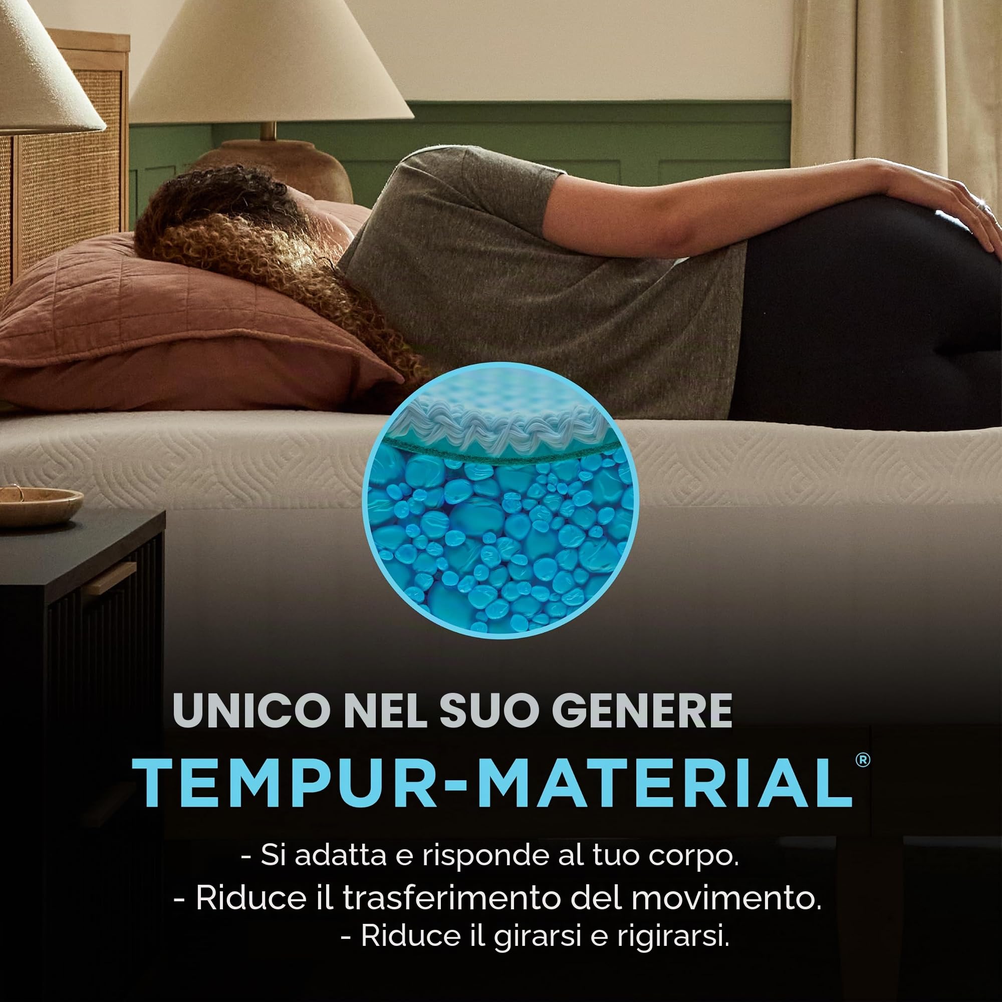 Tempur, Cloud, topper per materasso, da 5 cm, per letto king, bianco