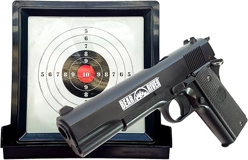 Barra - Kit de pistola BB 1911 rifle de aire alimentado por resorte pistola BB pistolas BB para niños y adultos incluye objetivo de gel y munición