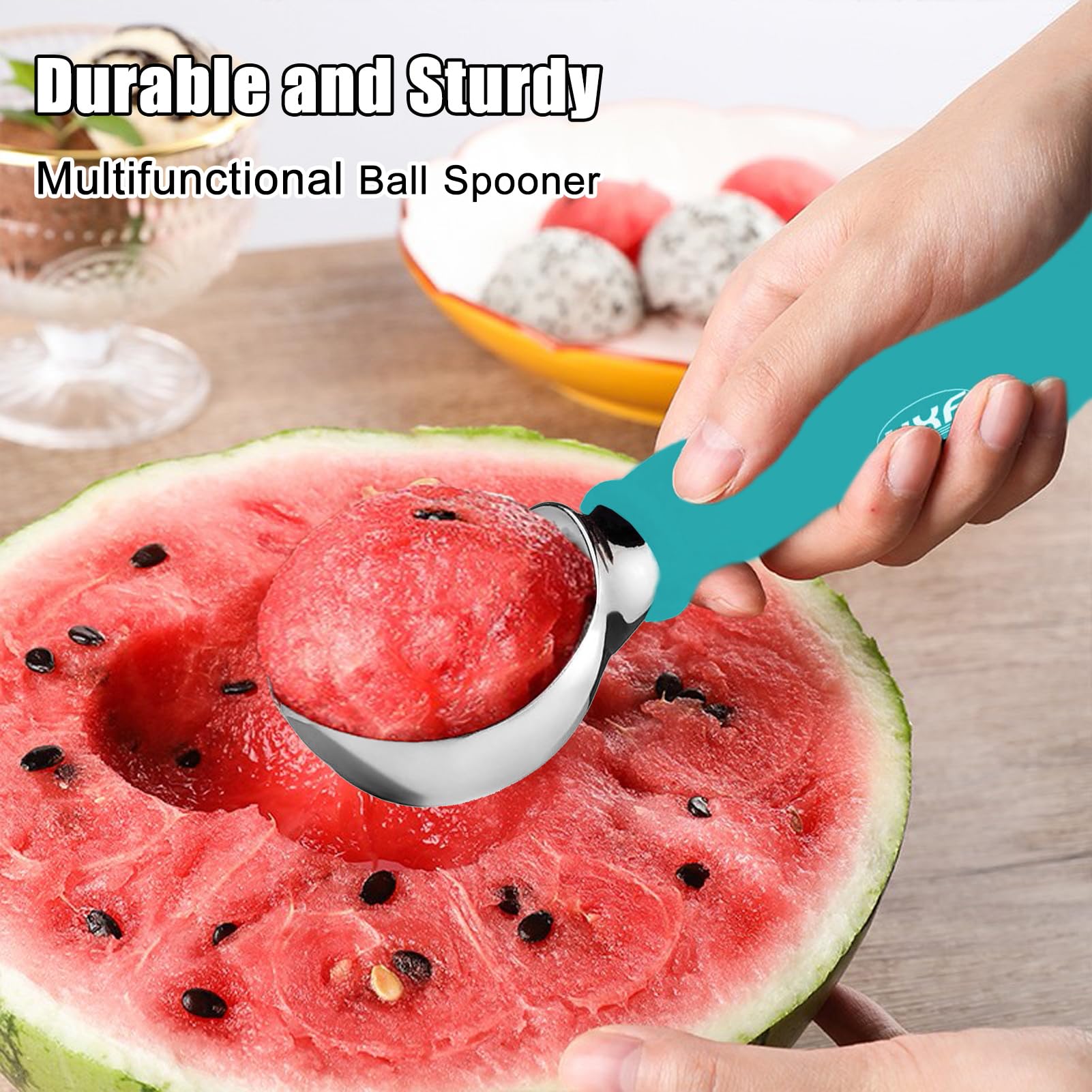 Cucchiaio Per Gelato In Acciaio Inox, Cucchiaio Professionale Grandi  Cucchiai Con Impugnatura In Gomma Antiscivolo~, image size:1601x1601