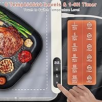 Vista 4 de FYY Extra Large Warming Mat for Food with Heat Resistant Pad, Prevent Countertop Cracks, Keep Meal Warm, Rapid and Full Surface Heating, 6 Temp