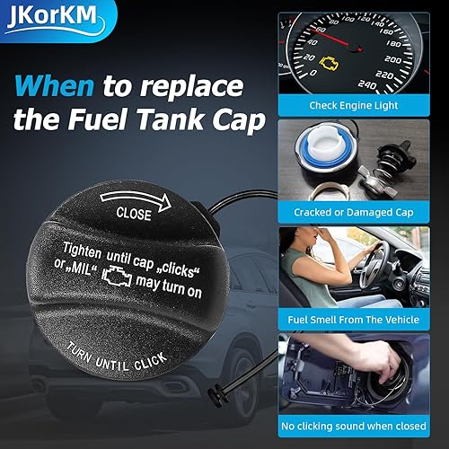 Miniatura 6 de Tapa de gasolina, tapa de depósito de combustible compatible con Mini Cooper 2002-2018, BMW E39 E46 E60 E90 E92-128i 320i 325i 328i 328xi 330i 330xi