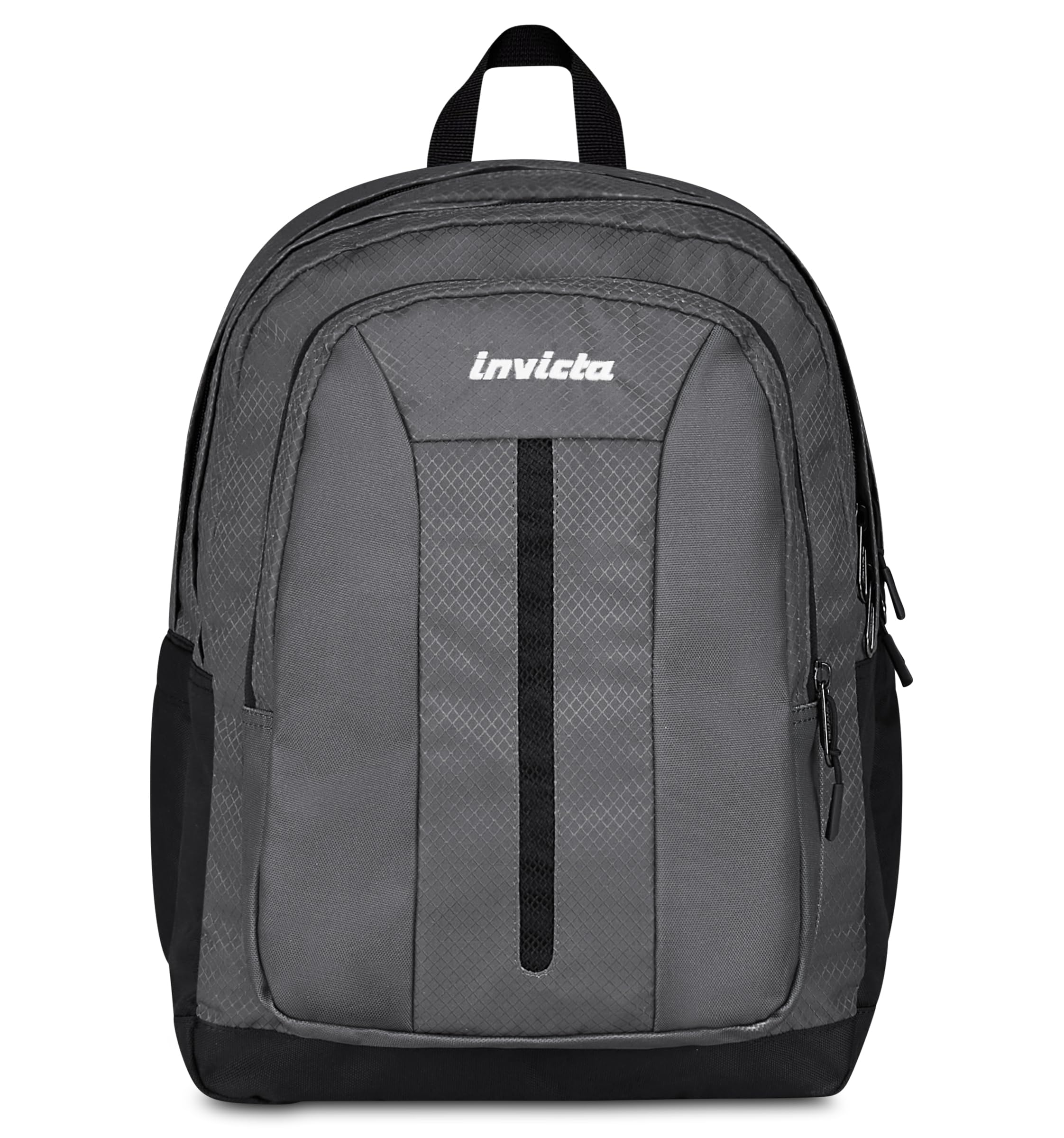 Invicta Zaino Scuola Jelek Up Led, Grigio, Doppio Scomparto Con Tasca per PC e Tasca per Borraccia, 36 lt, Scuola Media e Superiore, Zaino Ragazza e Ragazzo