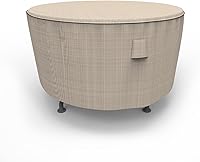 Vista 1 de Budge P5A22PM1 - Funda redonda de jardín inglés, resistente e impermeable, mediano, dos tonos marrón