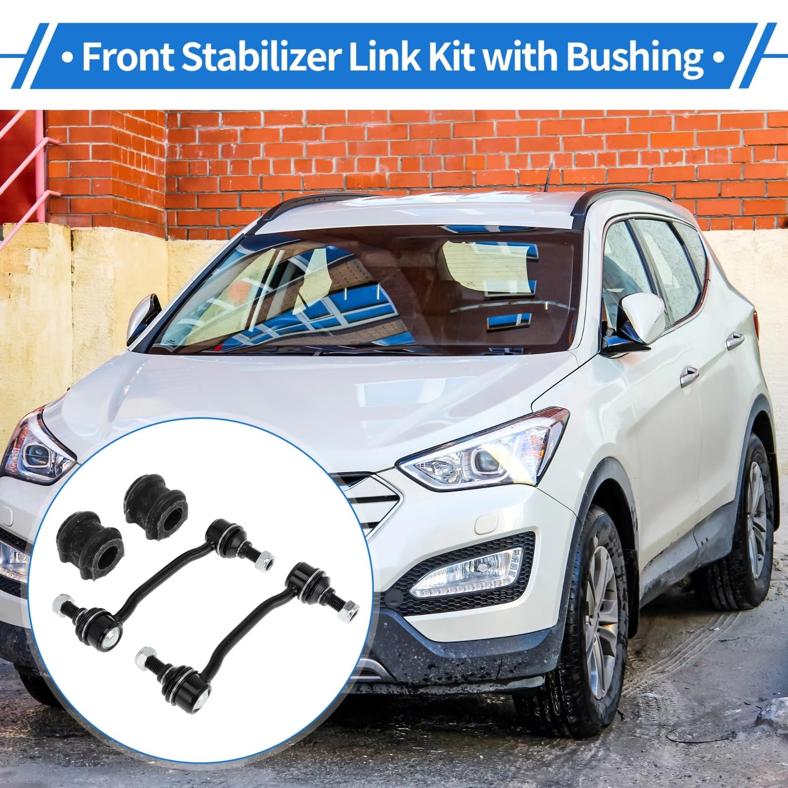 Bieletas de Barra estabilizadora Delantera con 2 bujes 548133K100/548303K000/548303L000/548133K100 Compatible con Hyundai Sonata 2009-2010