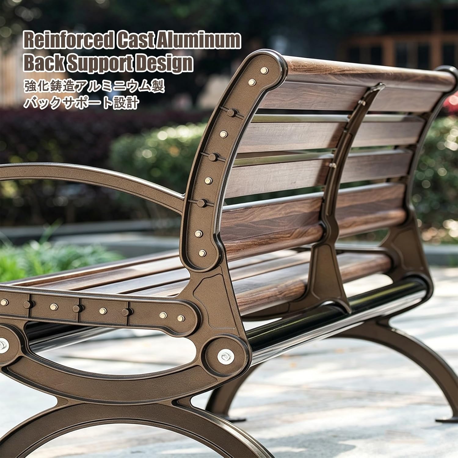 Park Benches for Outside, Outside Benches Weather Proof, Weather Resistant and Weatherproof, Suitable for Courtyards, Porches, Poolside Areas, and Parks.(A Upgraded,150cm)