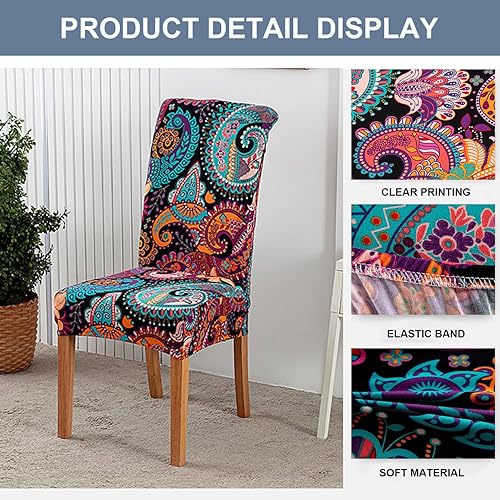 Vista 85 de Eco-Ancheng Funda para silla de comedor, funda extraíble para protección de banco, asiento y silla, sala de estar y cocina A1