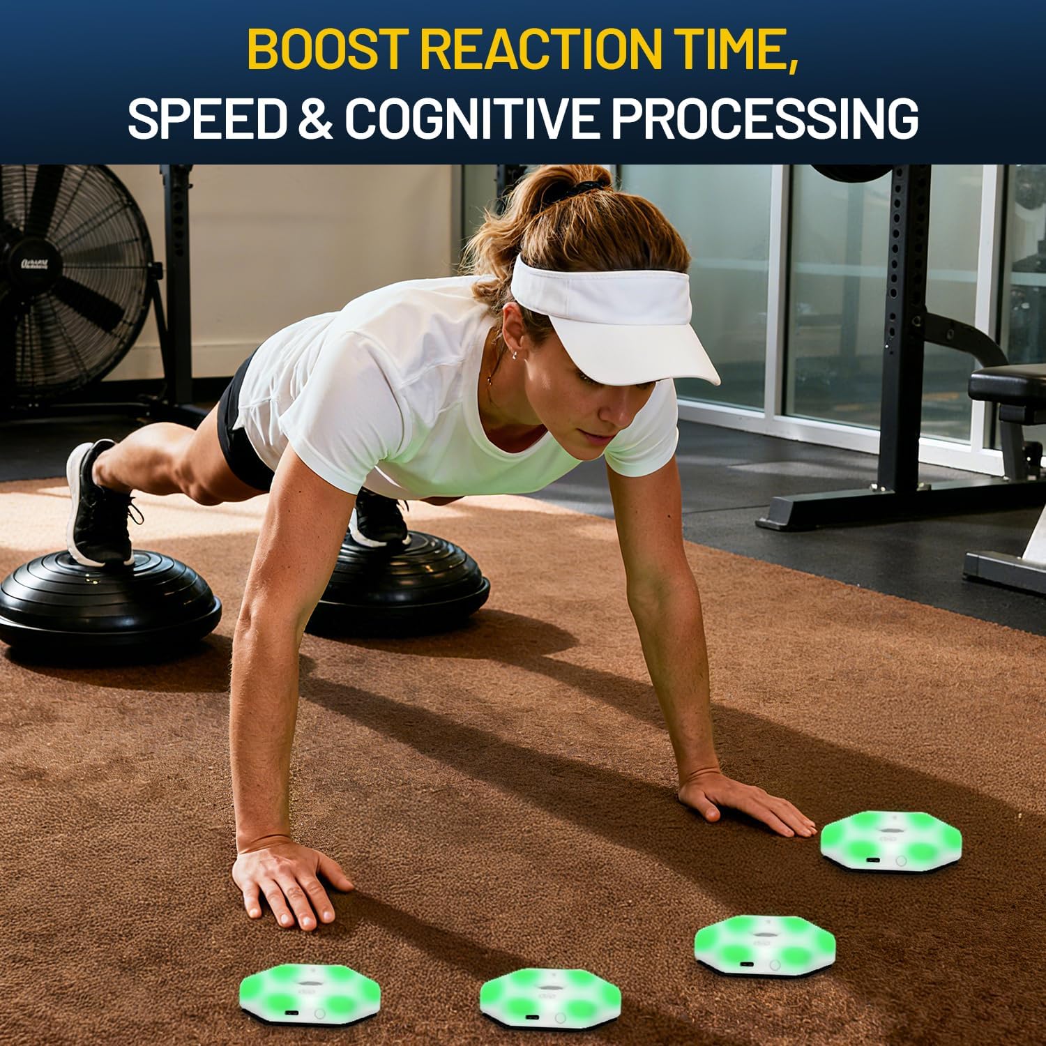 Sports Reaction Agility Lights Training Kit - Professional Reaction Time & Agility Training System with LED Light Modules for Athletes, Physical Therapists, Coaches, and Fitness Trainers